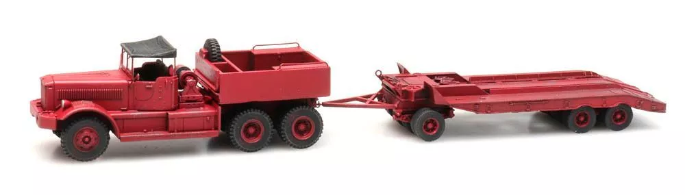 ARTITEC b.v. 387430 - Diamond T Lkw mit Anhänger, Zivil H0 1:87