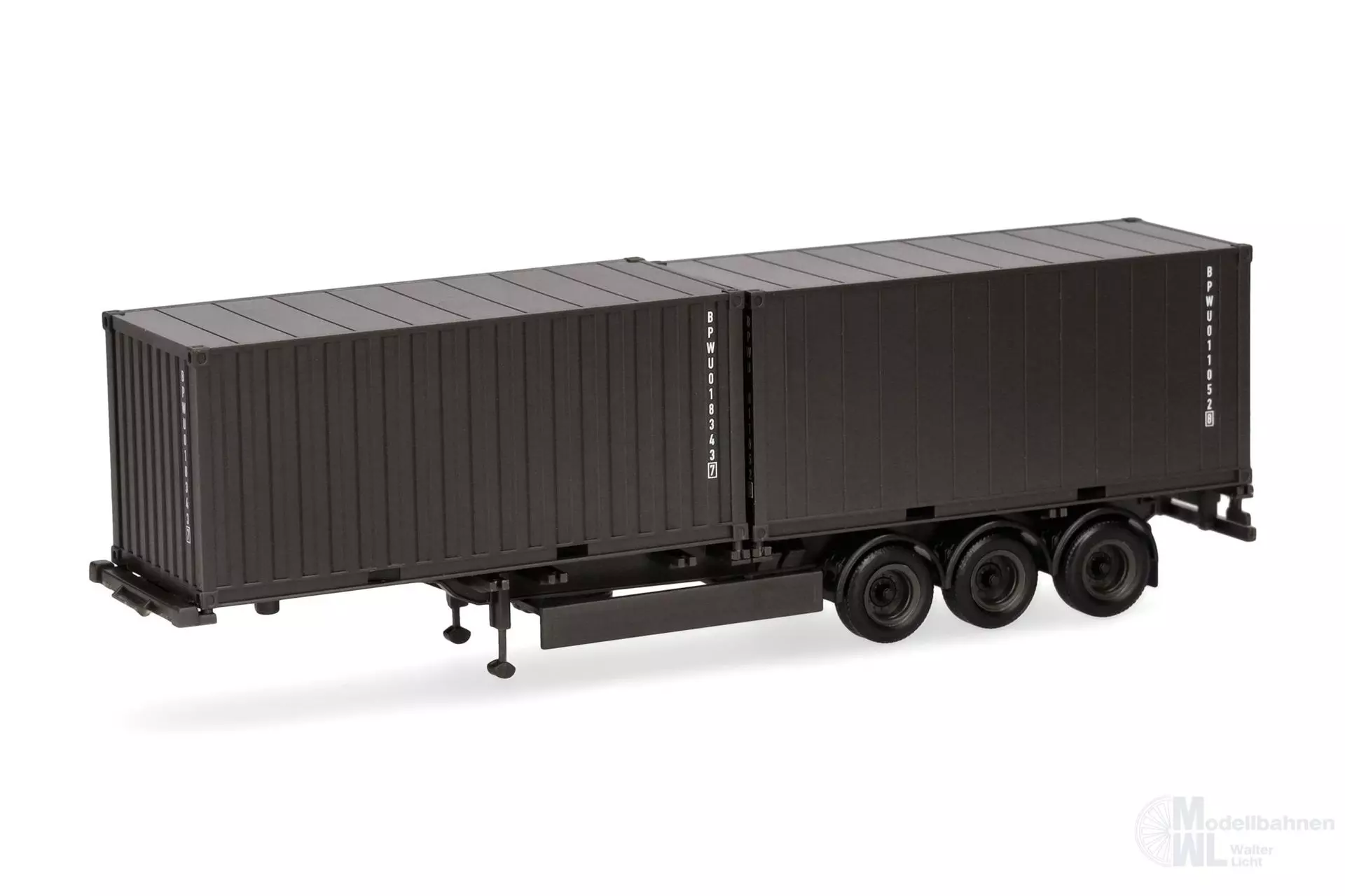 Herpa 747240 - Containerauflieger 3-achs mit 2x20ft Container H0 1:87