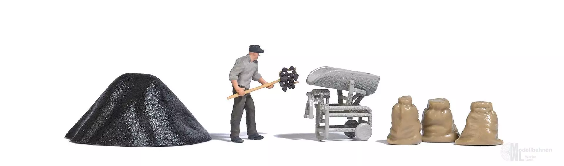 Busch 7928 - A-Set: Kohle wiegen H0 1:87