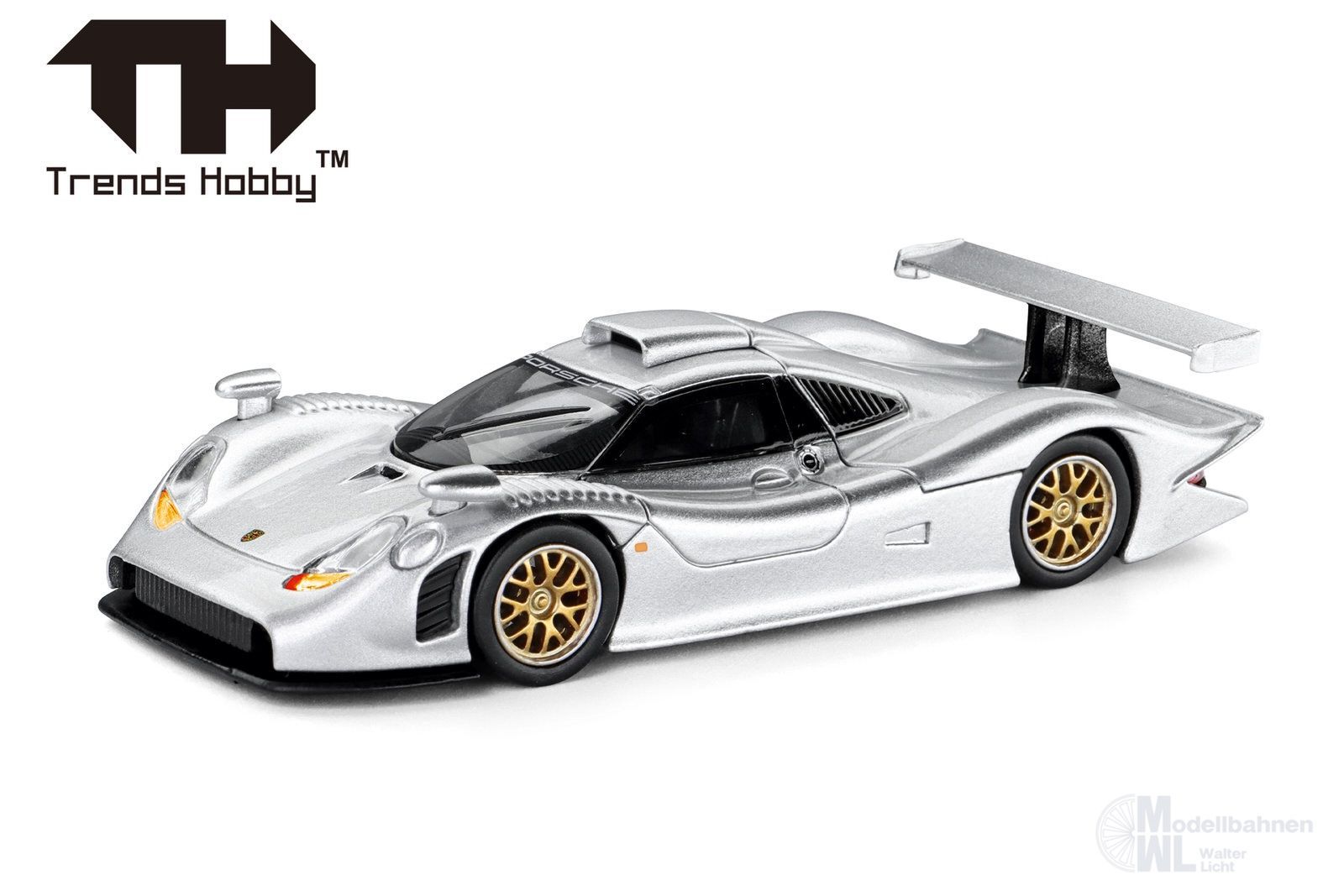 Herpa 864TH000021 - Porsche 911 GT1 1998 - silber 1:64
