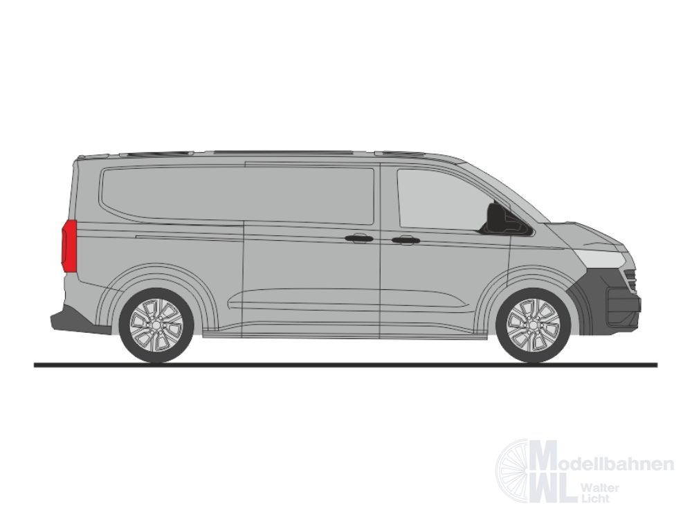 Rietze 11717 - Volkswagen Transporter T7 Kasten LR FD light grey metallic H0 1:87