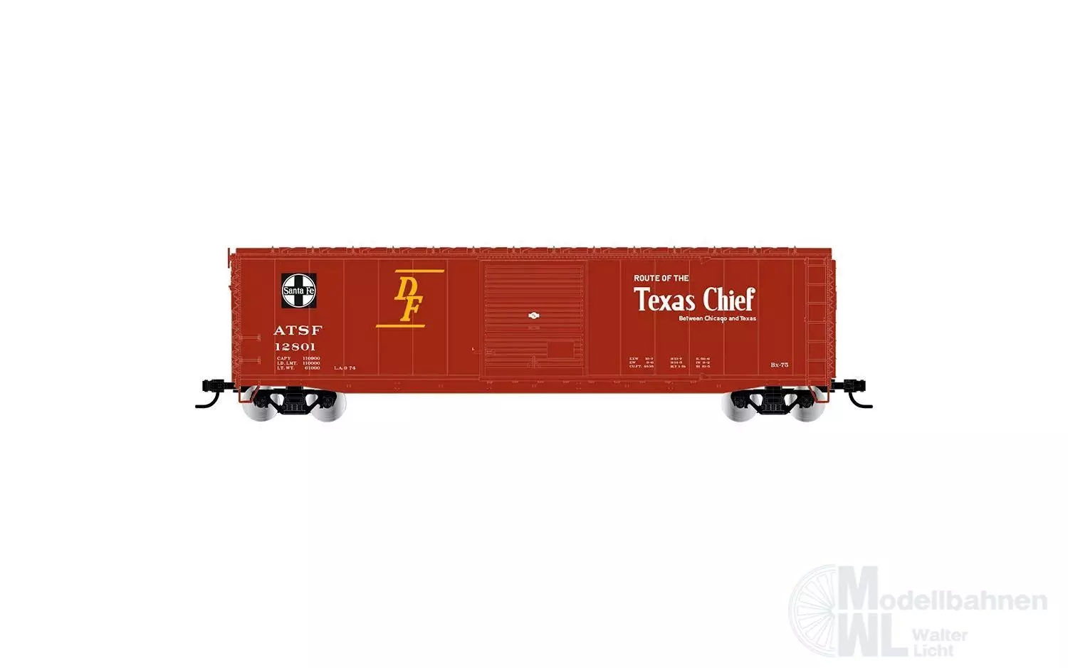 Rivarossi 6662C - Güterwagen gedeckt ATSF 12844 H0/GL