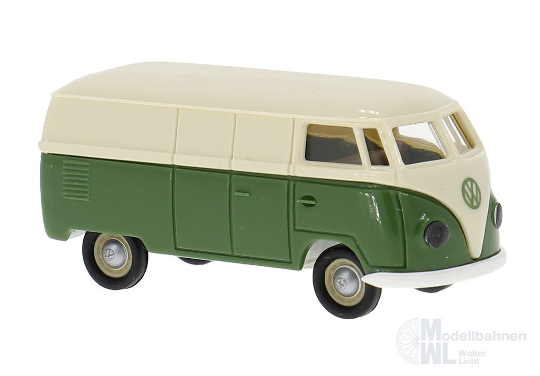 Brekina 32077 - VW T1a Kasten in hellbeige/grün H0 1:87