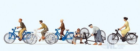 Preiser 10716 - Jugendliche mit dem Fahrrad H0 1:87 Preiser 10716 - Jugendliche mit dem Fahrrad H0 1:87
