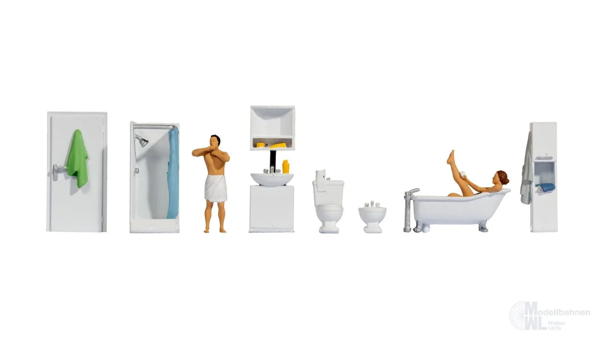 Noch 16289 - Figuren-Themenwelt Badezimmer H0 1:87