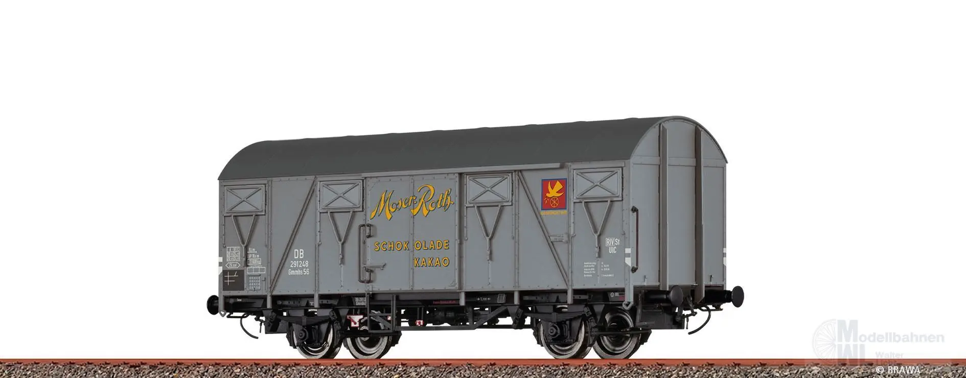 Brawa 51372 - Güterwagen ged. DB Ep.III Moser Roth H0/GL