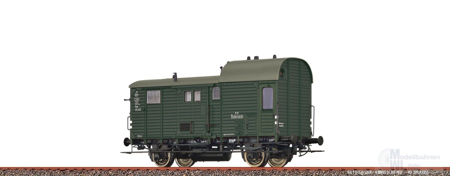 Brawa 49433 - Güterzuggepäckwagen BBÖ Ep.III Pwg H0/GL Brawa 49433 - Güterzuggepäckwagen BBÖ Ep.III Pwg H0/GL