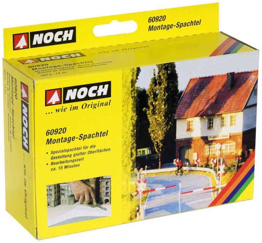 Noch 60920 - Montage-Spachtel weiß, glatt, 500 g G/1/0/H0/H0m/H0e/TT/N/Z