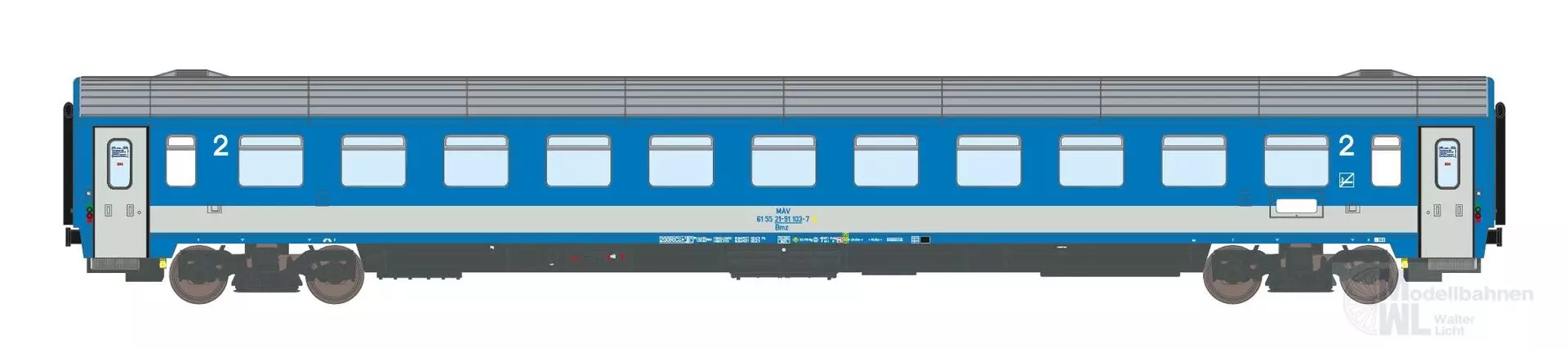 ASM 195511 - Personenwagen MAV Ep.V Bmz 21-91.1 2.Kl. EC25/24 N 1:160