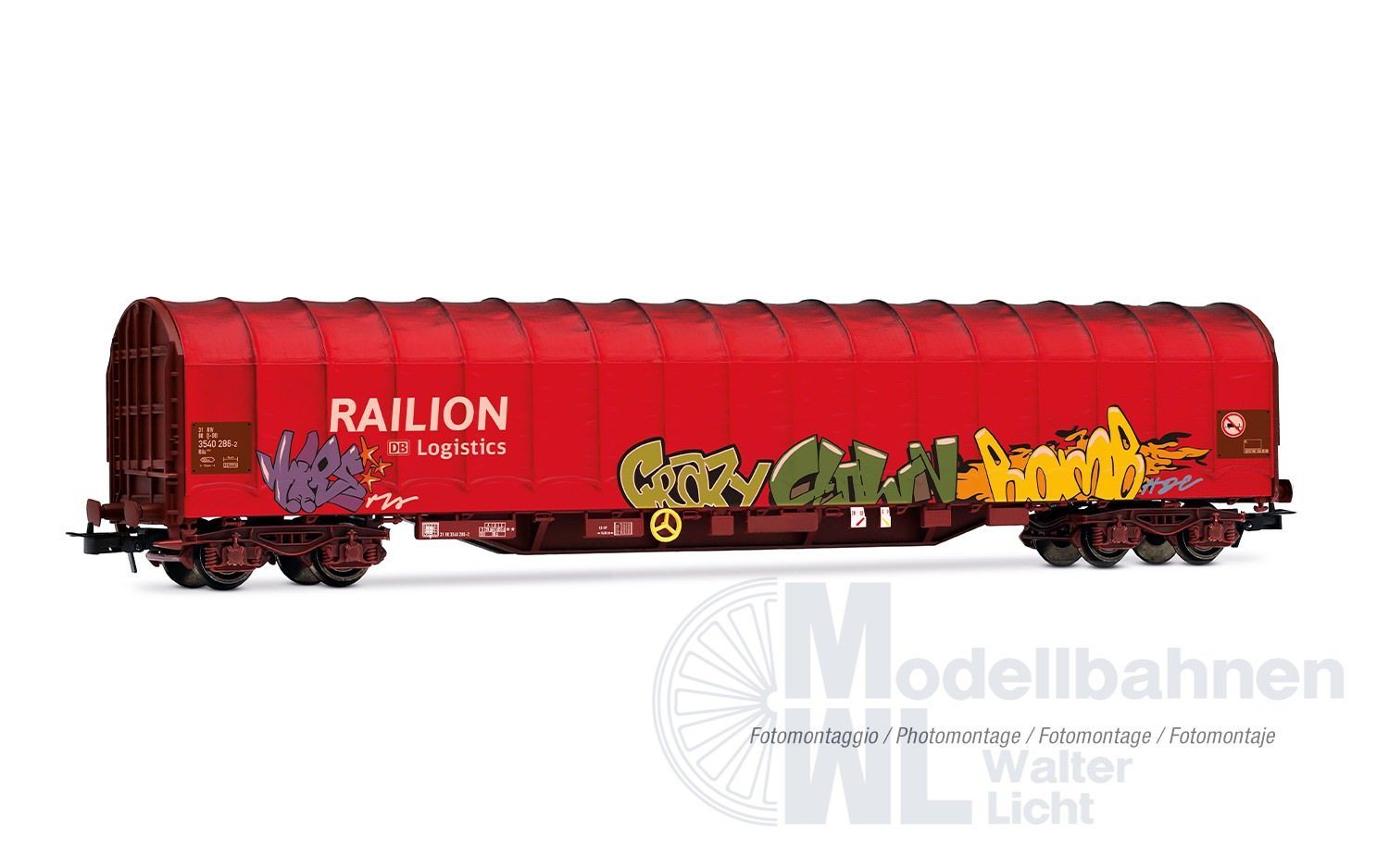 Rivarossi 6680 - Schiebeplanenwagen DB Ep.V/VI Graffitti H0/GL