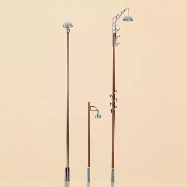 Auhagen 42554 - 8 Pilz-, 8 Ausleger-, 16 Straßenlampenattrappen H0 1:87 / TT 1:120