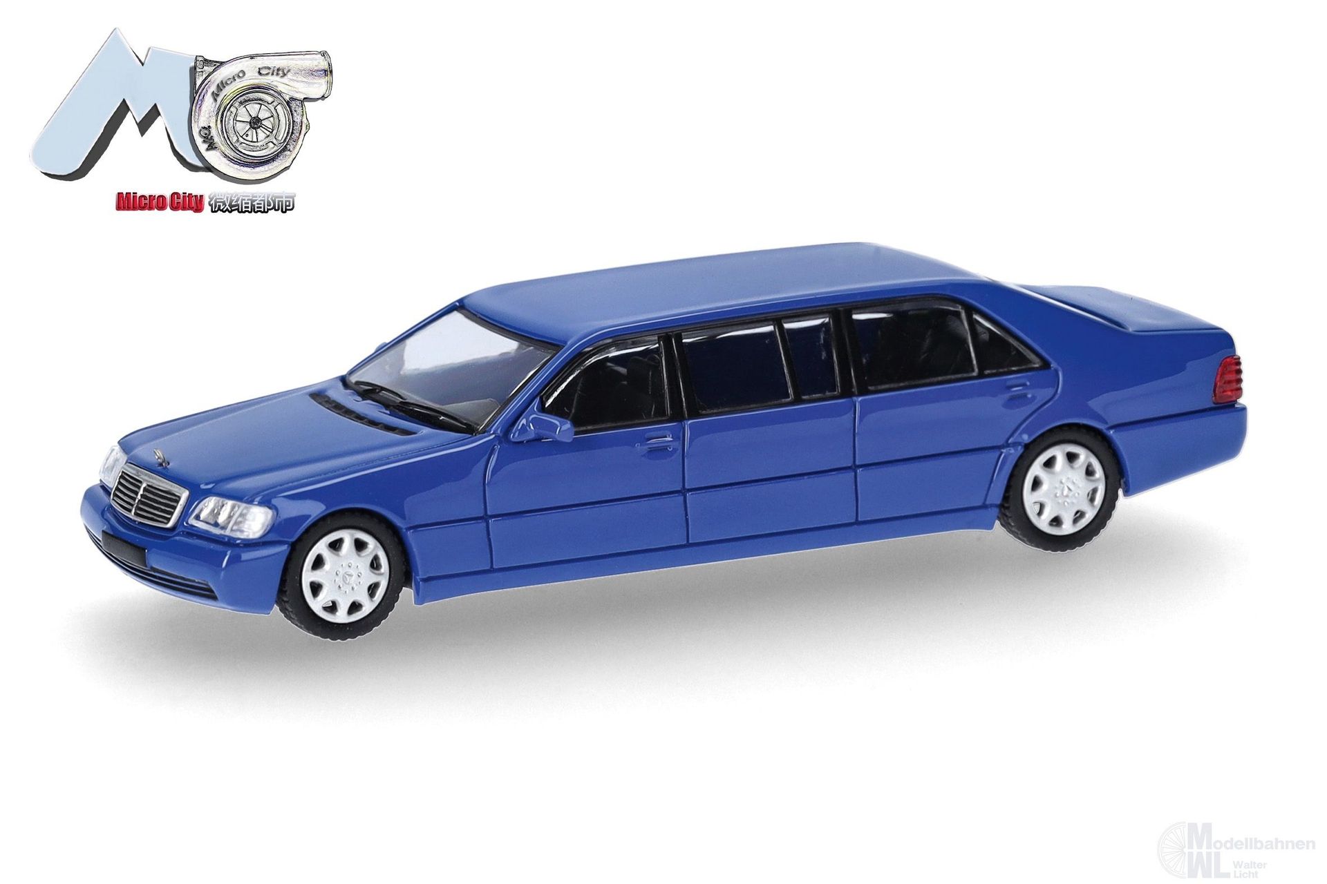 Herpa 87MC000105 - Mercedes-Benz S600 Pullmann blau H0 1:87