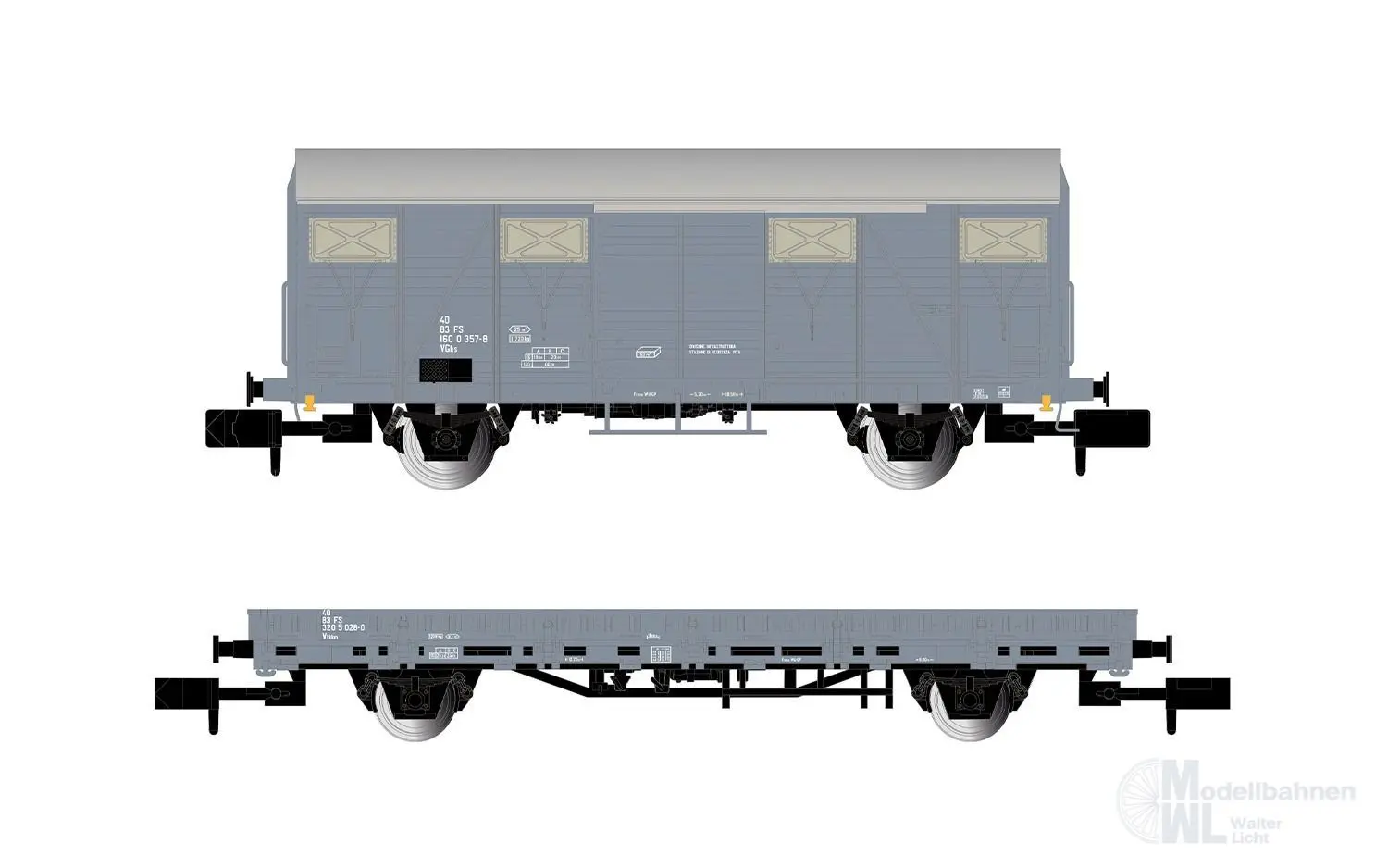 Arnold 6716 - Güterwagen Set FS Ep.V 2.tlg. Dienstwagen N 1:160
