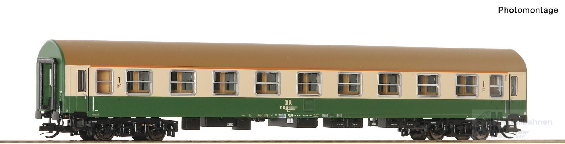 Roco 6280030 - Personenwagen DR Ep.IV 1.Kl. Y/B 70 TT 1:120 Roco 6280030 - Personenwagen DR Ep.IV 1.Kl. Y/B 70 TT 1:120