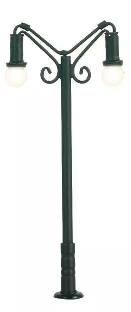 Viessmann 6415 - Nostalgische Leuchte zweiflammig, LEDs warmweiß N 1:160