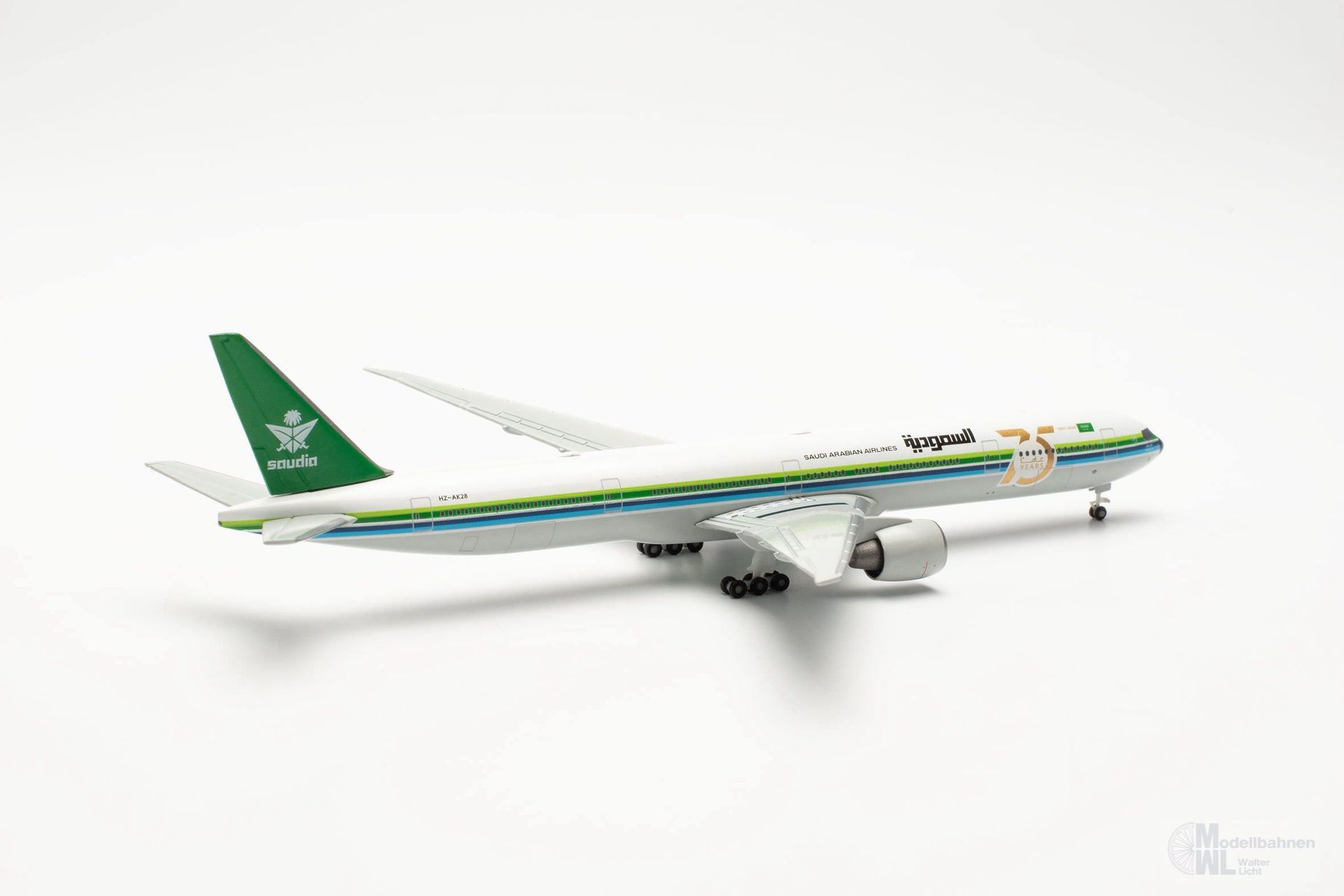 Herpa 536233 - Saudia Boeing 777-300ER - 75 Years Retrojet 1:500