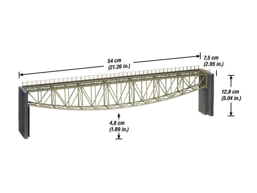 Noch 67028 - Fischbauchbrücke mit Brückenköpfen H0 1:87
