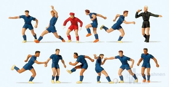 Preiser 10759 - Fussballmannschaft Blaue Trikots und Hosen H0 1:87 Preiser 10759 - Fussballmannschaft Blaue Trikots und Hosen H0 1:87