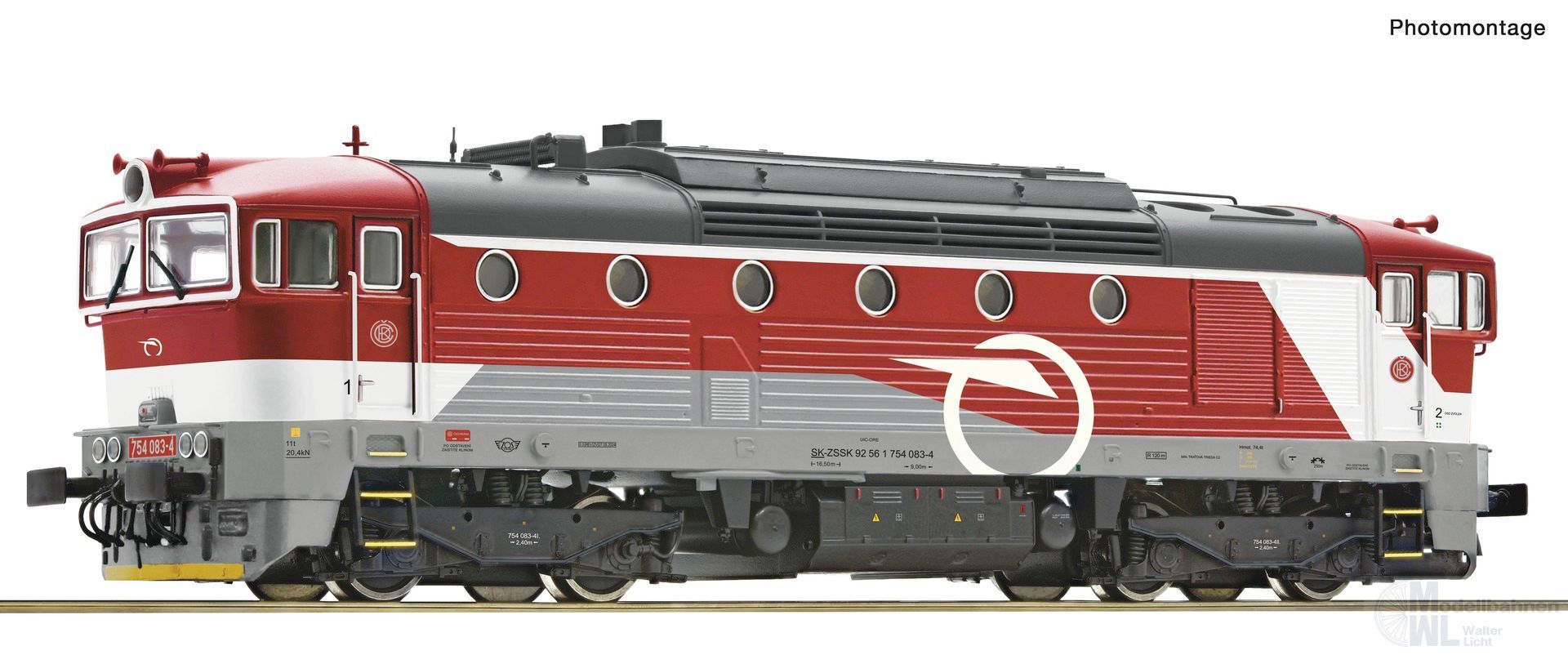Roco 7310082 - Diesellok BR 754 083-4 ZSSK Ep.VI H0/GL Sound