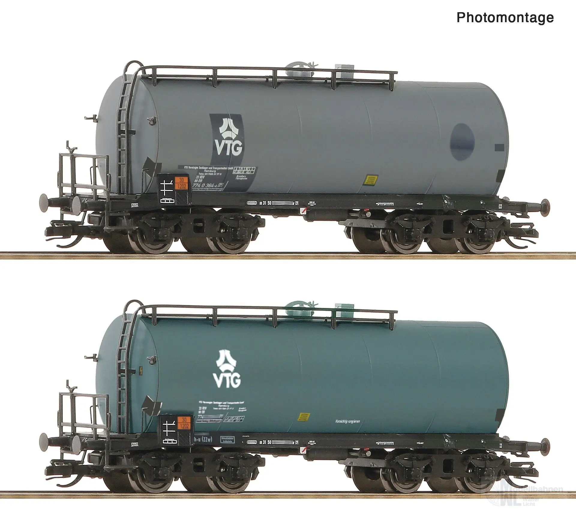 Roco 6680037 - Kesselwagen Set VTG/DB Ep.IV 2.tlg. TT 1:120