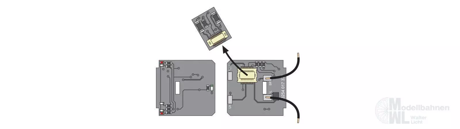 Bemo 5149371 - Umbausatz LED-Beleuchtung Steuerwagen (3249) H0/GL
