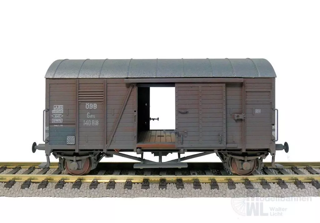 Exact Train 22079 - Güterwagen gedeckt ÖBB Ep.III Oppeln Gms mit Blechdach gealtert H0/GL