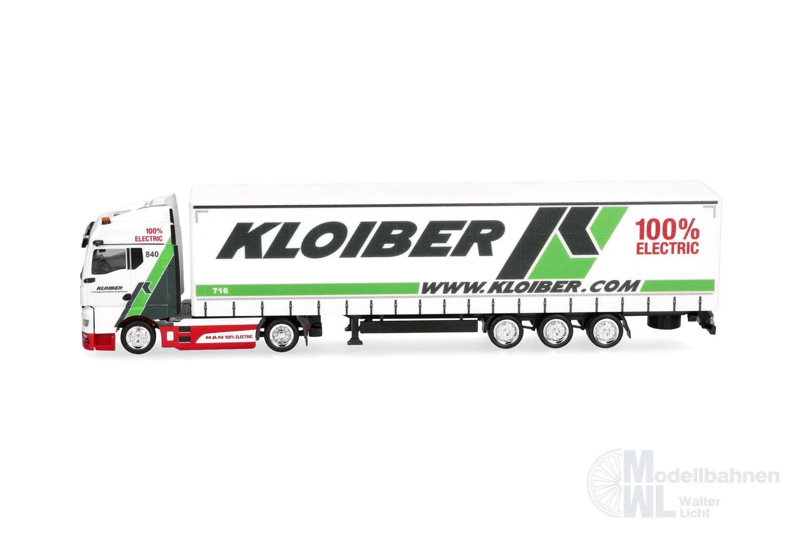 Herpa 321365 - MAN eTGX GM Jumboplanen-Sattelzug Kloiber H0 1:87