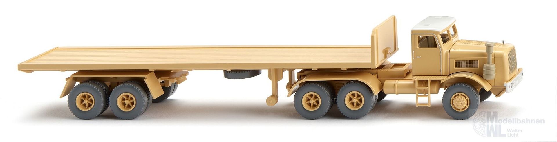 Wiking 055408 - Flachpritschensattelzug Kaelble sandgelb H0 1:87