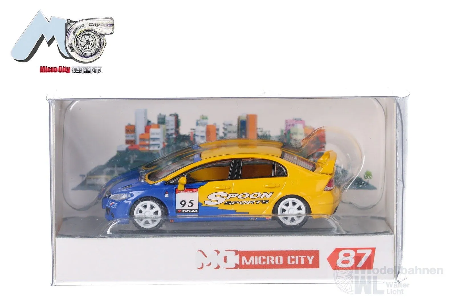 Herpa 87MC000090 - Honda Civic FD2 gelb/blau H0 1:87