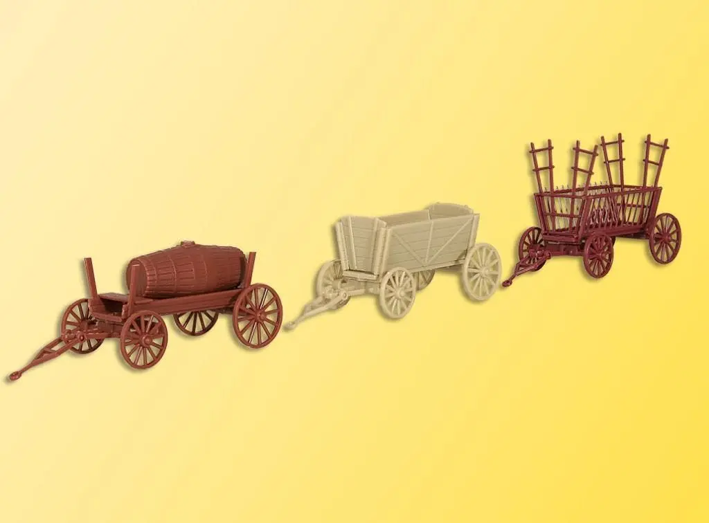Kibri 15703 - Landwirtschaftliche Anhänger Oldies 3 Stück H0 1:87