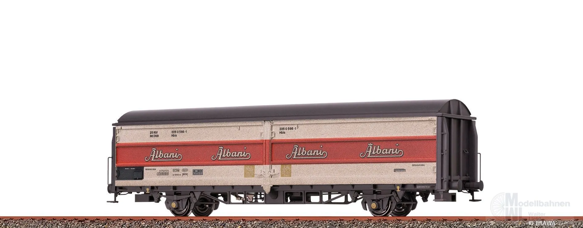 Brawa 50161 - Schiebewandwagen DSB Ep.IV Albani gealtert H0/GL