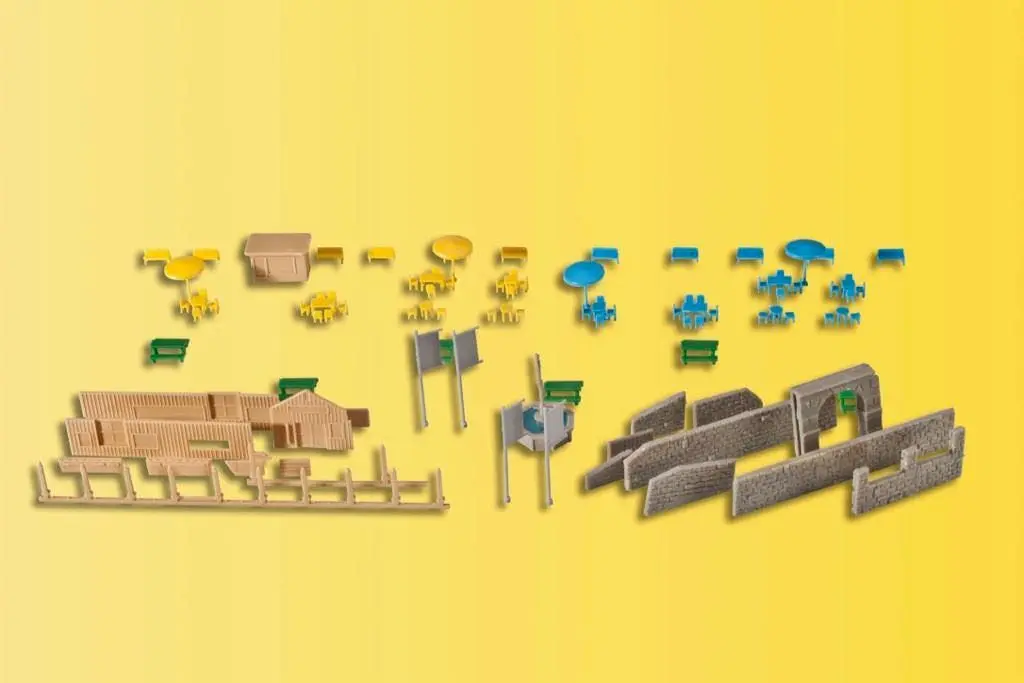 Kibri 36694 - Deko-Set am Brunnen Z 1:220
