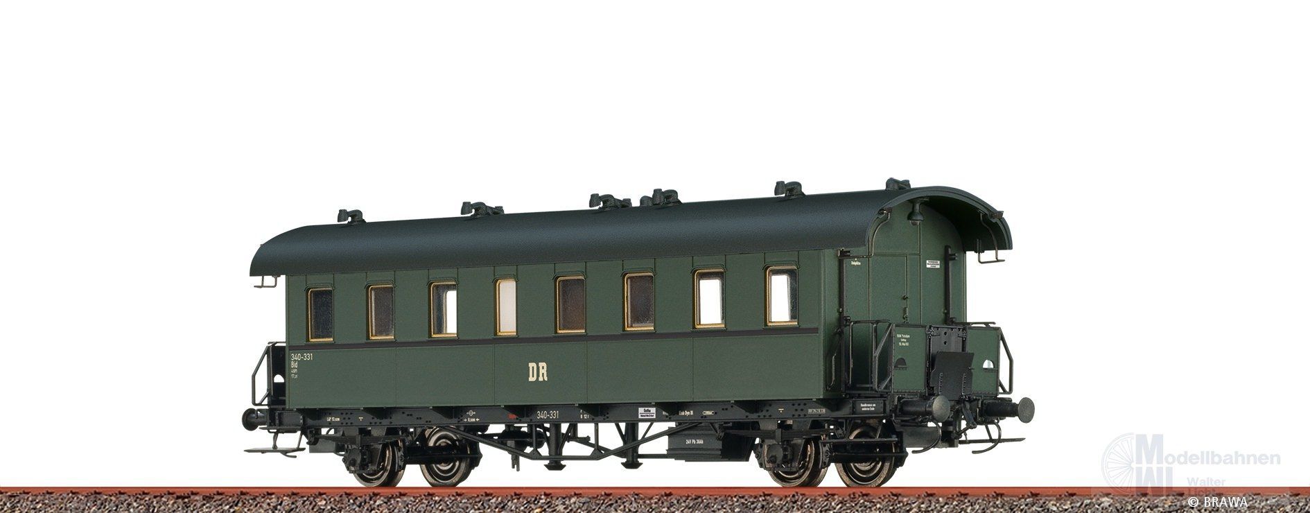 Brawa 45772 - Personenwagen DR Ep.III Bid 340-331 H0/GL Brawa 45772 - Personenwagen DR Ep.III Bid 340-331 H0/GL