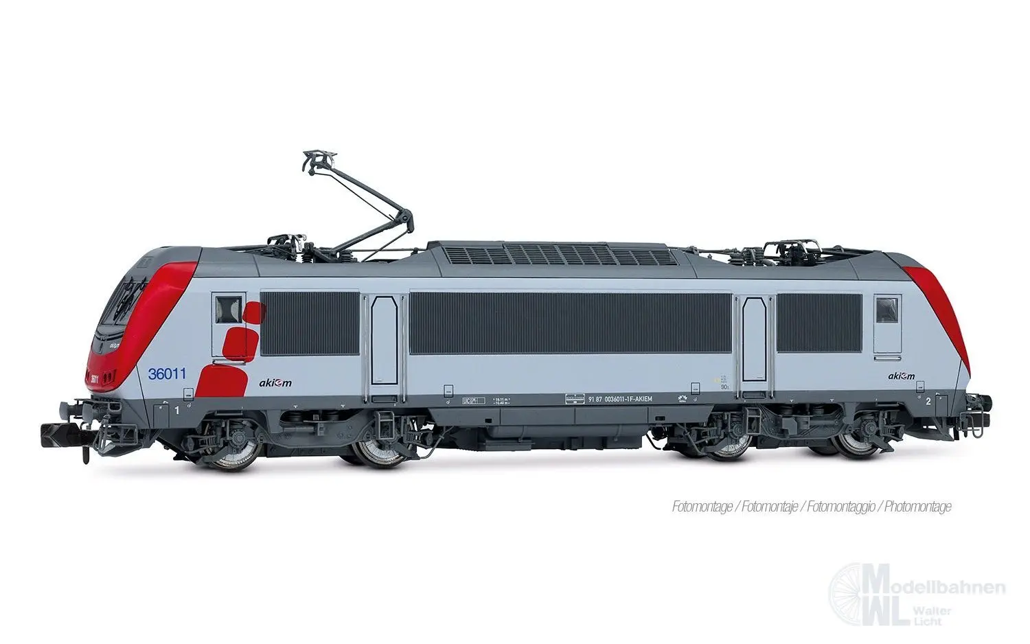 Arnold 2682 - E-Lok BB 36011 Akiem Ep.VI grau/rot N 1:160
