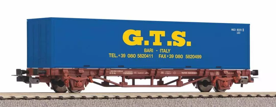 Piko 27700 - Containertragwagen FS Ep.V beladen mit 40 ft Container H0/GL Hobby