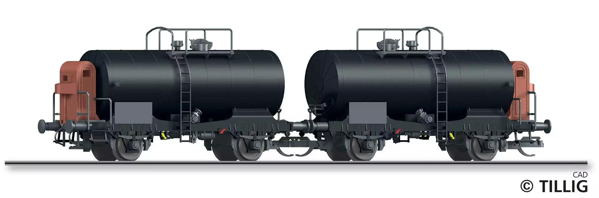 Tillig 01120 - Kesselwagen Set DR Ep.III 2.tlg. TT 1:120