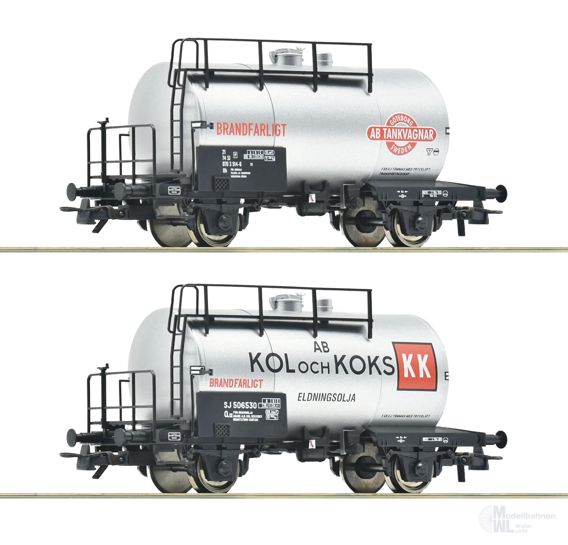 Roco 6600193 - Kesselwagen Set SJ Ep.IV 2.tlg. H0/GL