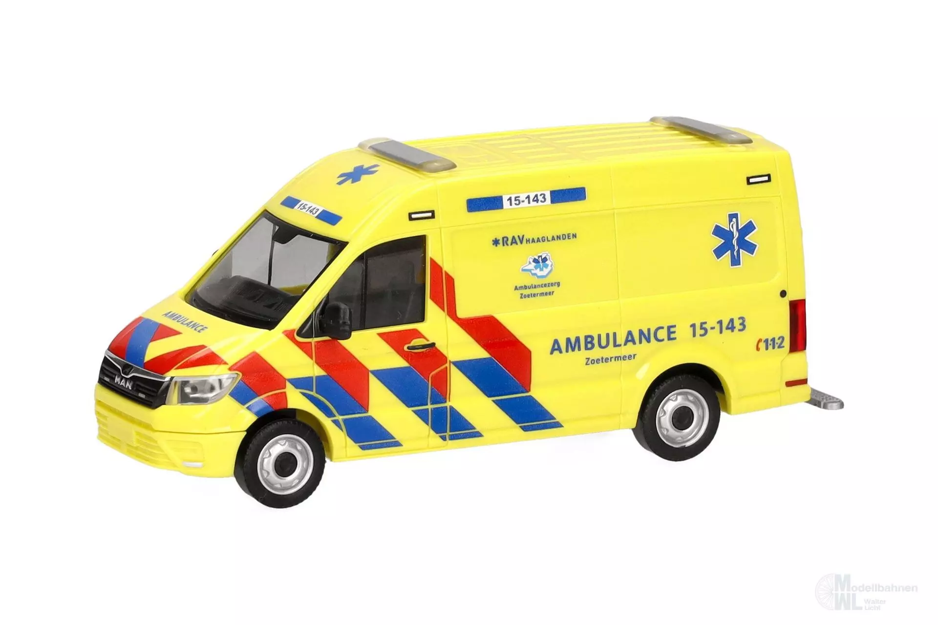 Herpa 098694 - MAN TGE Kasten HD Ambulance NL H0 1:87