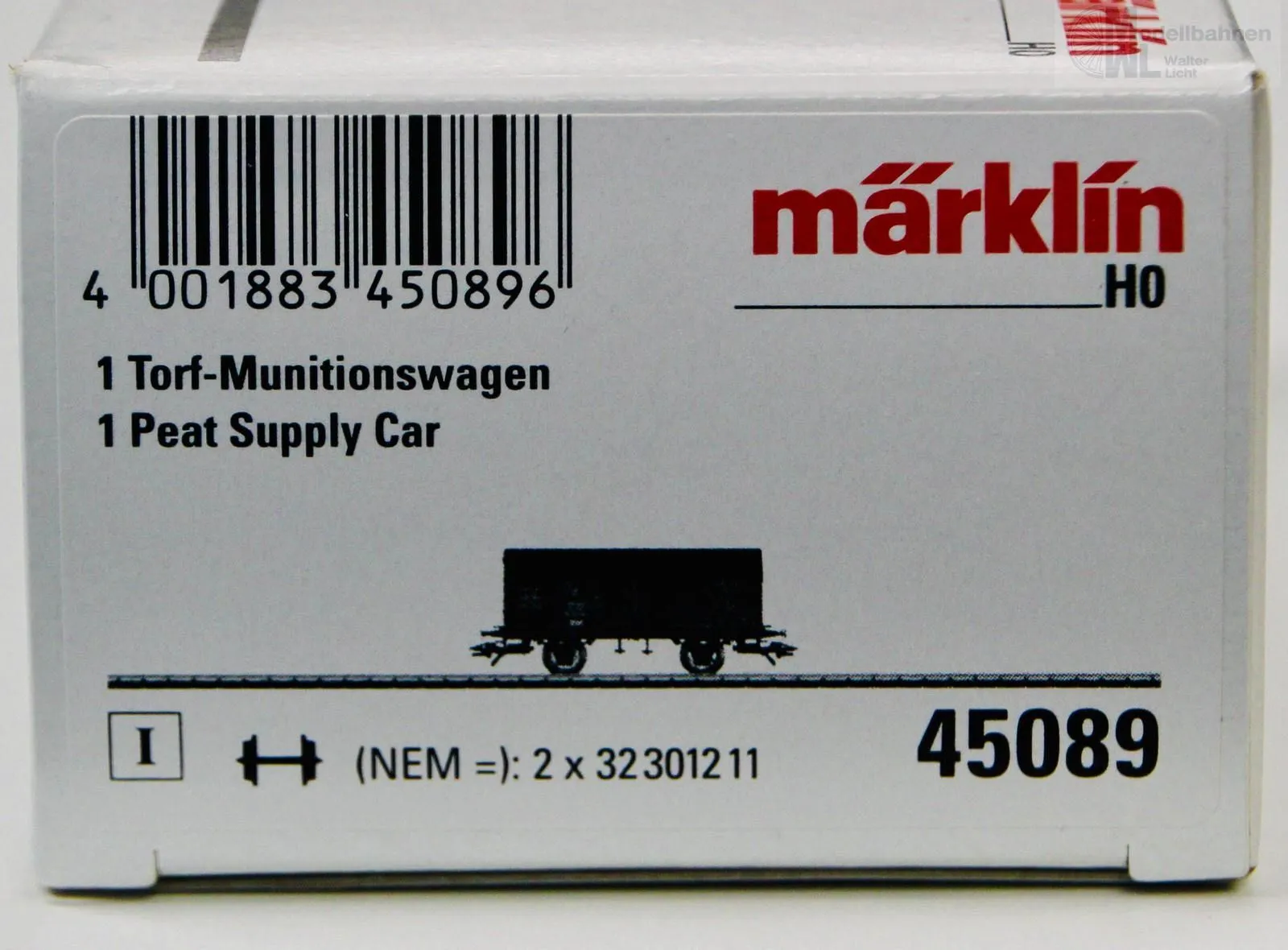 Märklin 45089 - MÄRKLIN - Torf-Munitionswagen K.Bay.Sts.B. Ep.I H0/WS