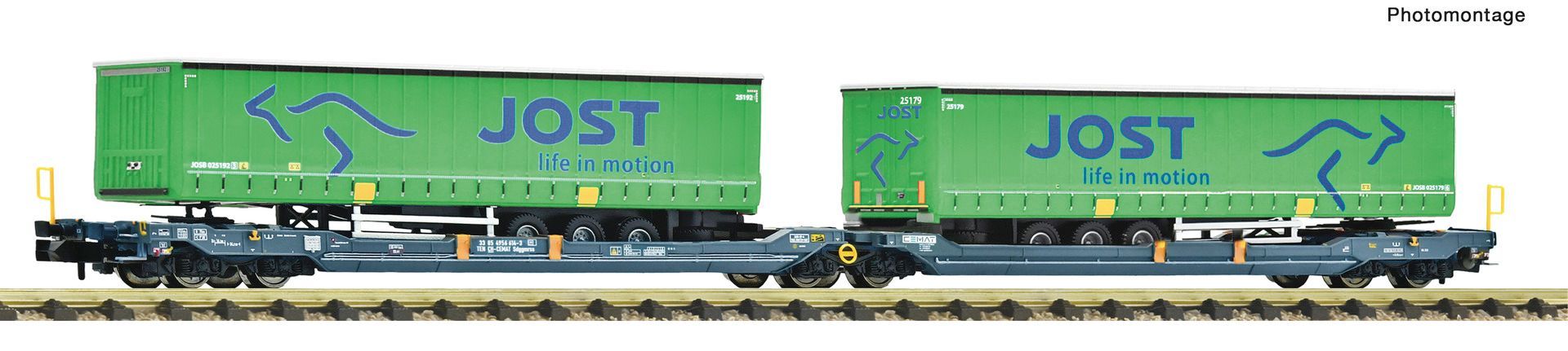 Fleischmann 6660214 - Doppeltwagen CEMAT Ep.VI T3000e Cemat + Jost N 1:160