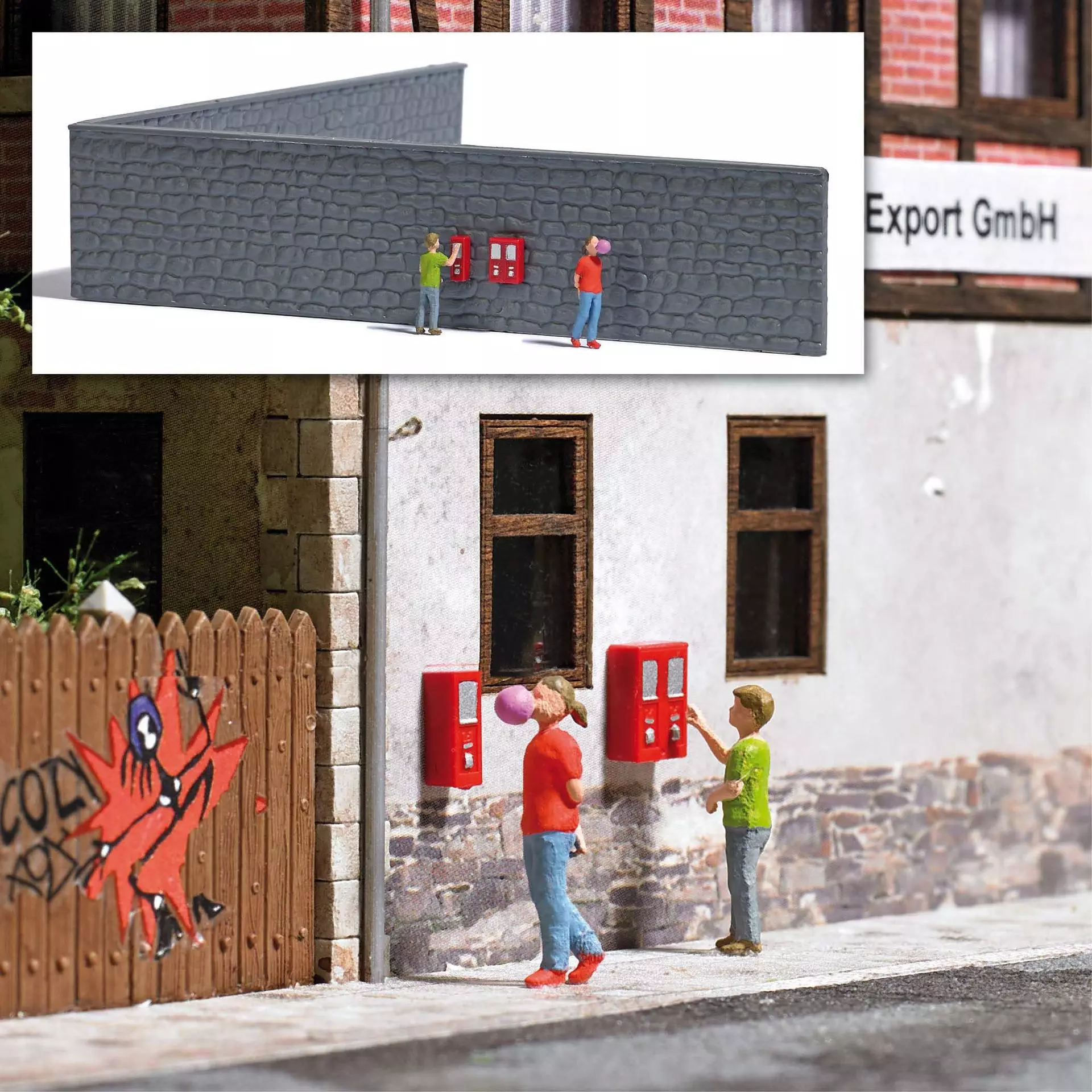 Busch 7918 - A-Set: Die Kaugummiblase H0 1:87