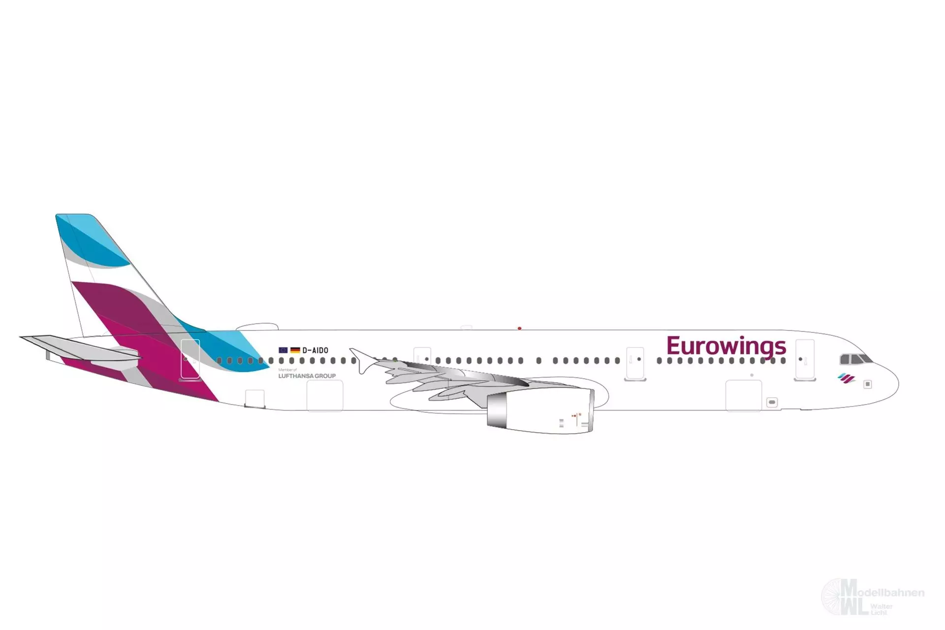 Herpa 539159 - Airbus A321-200 Eurowings 1:500