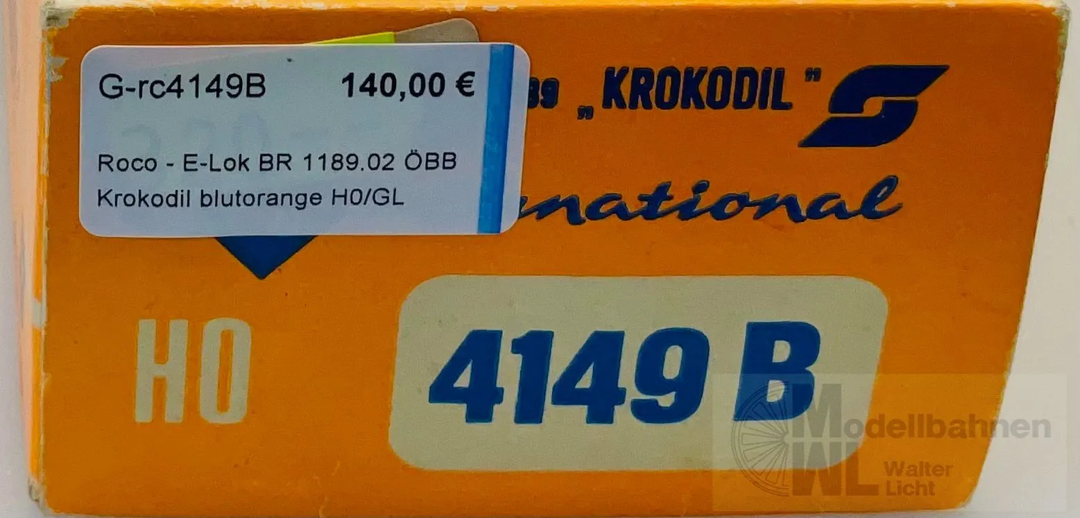 Roco 4149B - Roco - E-Lok BR 1189.02 ÖBB Krokodil blutorange H0/GL