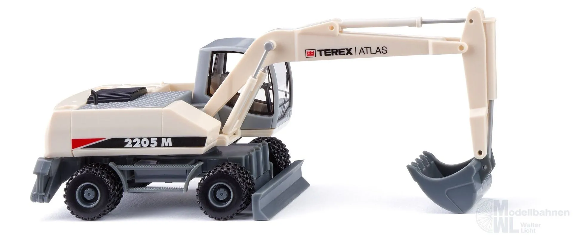 Wiking 066104 - Mobilbagger TEREX Atlas - perlweiß H0 1:87