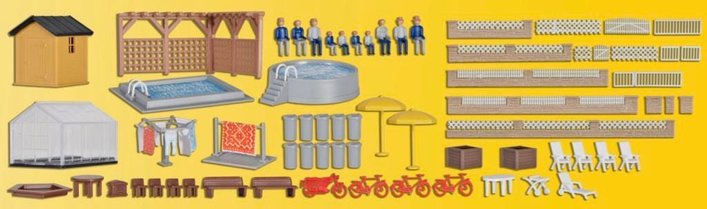 Kibri 38100 - Deko-Set Rund ums Haus H0 1:87