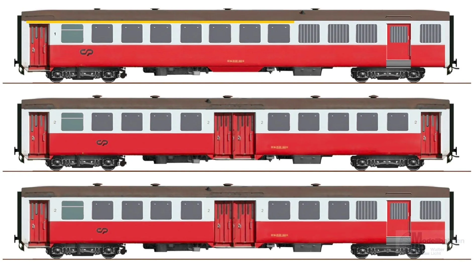 Sudexpress S1304 - Personenwagen Set CP Ep.IV 3.tlg. Schindler Coaches H0/GL