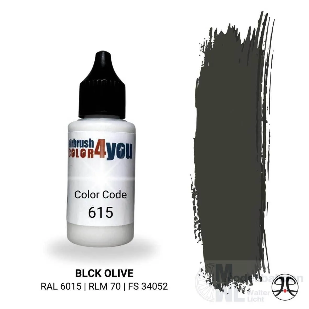 Busch 961000615 - Acrylfarbe Schwarzoliv RAL6015 30ml