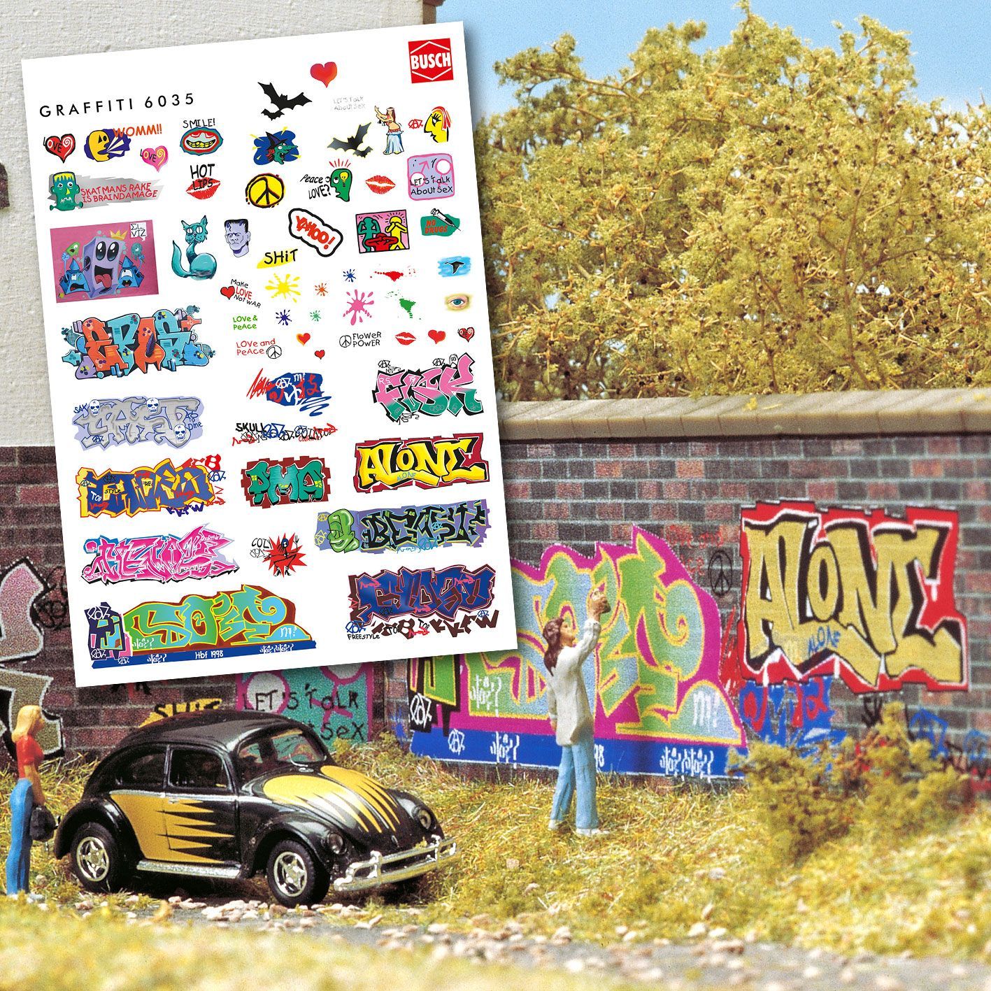 Busch 6035 - Graffiti H0 1:87 / TT 1:120 / N 1:160 Busch 6035 - Graffiti H0 1:87 / TT 1:120 / N 1:160
