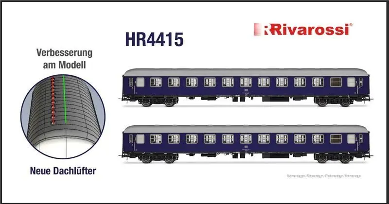 Rivarossi 4415 - Personenwagen Set DB Ep.IV 2.tlg. Bcm 243 H0/GL