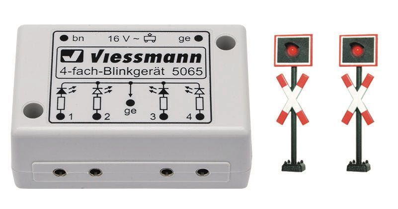Viessmann 5801 - Andreaskreuze 2 Stück mit Blinkelektronik N 1:160